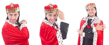 Kral işadamı beyazla izole edilmiş