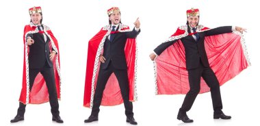 Kral işadamı beyazla izole edilmiş