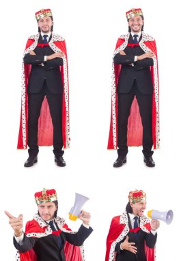 Kral işadamı beyazla izole edilmiş