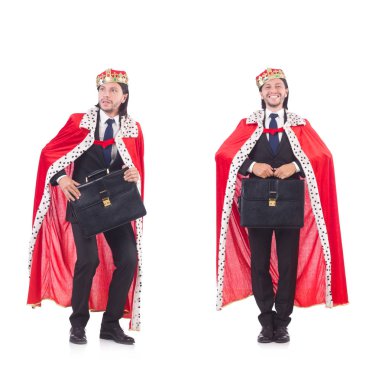 Kral işadamı beyazla izole edilmiş