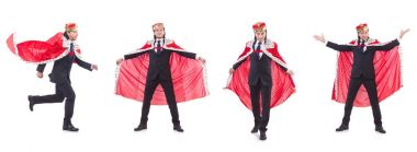 Kral işadamı beyazla izole edilmiş