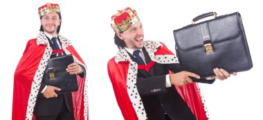 Kral işadamı beyazla izole edilmiş