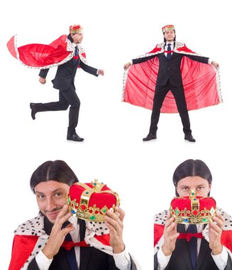 Kral işadamı beyazla izole edilmiş