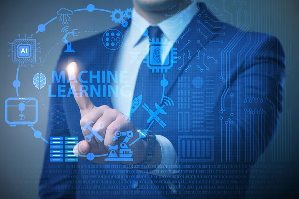 Machine learning computing concept of modern IT technology — Stock Photo, Image