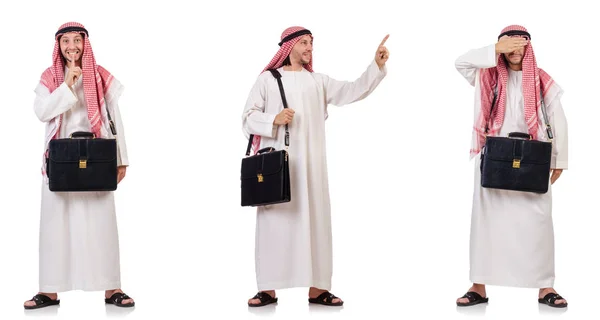 Hombre árabe aislado sobre fondo blanco —  Fotos de Stock