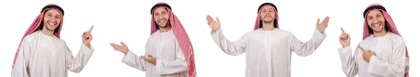 Arabische man geïsoleerd op witte achtergrond — Stockfoto