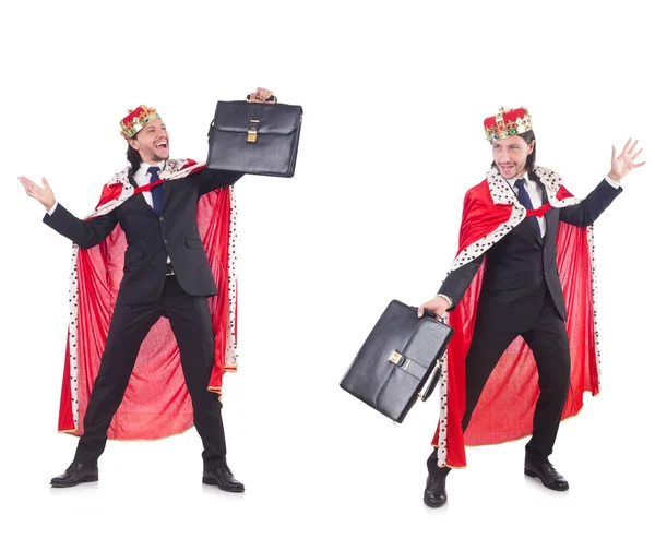 Kral işadamı beyazla izole edilmiş