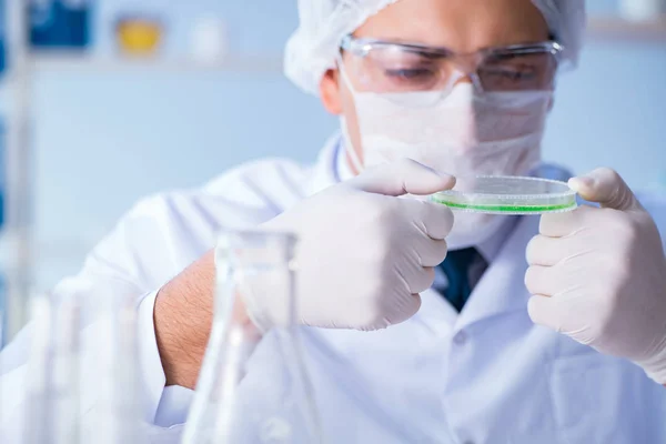 Female scientist researcher conducting an experiment in a labora — Stock Photo, Image