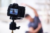 sport a zdraví blogger nahrávání videa ve sportu koncept