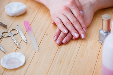 Güzellik ürünleri tırnak bakım araçları pedikür yakın çekim