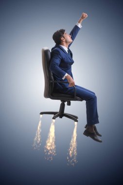 Kariyer gelişimi konseptinde iş adamı