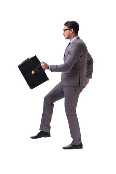 Hombre de negocios títere aislado sobre fondo blanco — Foto de Stock