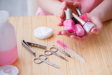 Güzellik ürünleri tırnak bakım araçları pedikür yakın çekim