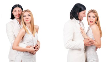 Birbirine aşık iki erkek ve kadın.