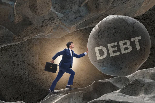 Empresario en concepto de negocio de deuda de alto interés —  Fotos de Stock