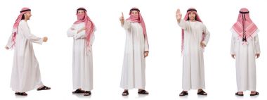Arap adam beyaz arka plan üzerinde izole