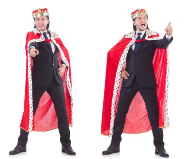 Kral işadamı beyazla izole edilmiş