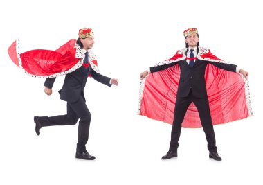 Kral işadamı beyazla izole edilmiş