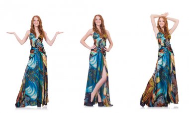 beyaz izole güzel bir elbise modeli