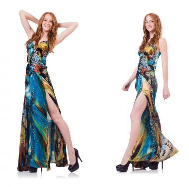 beyaz izole güzel bir elbise modeli