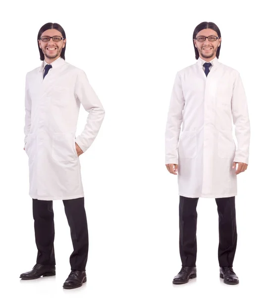 Молодой врач изолирован на белом — стоковое фото
