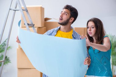 Genç aile planlaması ev yenileme konsepti