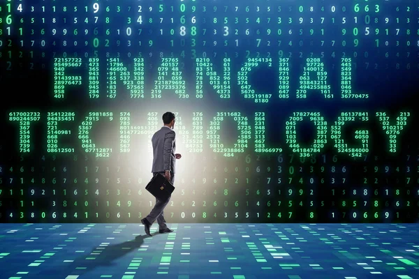 Kobieta interesu ku finansowego technologii fintech — Zdjęcie stockowe