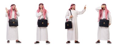 Arap adam beyaz arka plan üzerinde izole