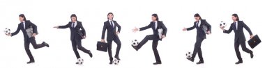 Futbolcu beyaz tenli adam.