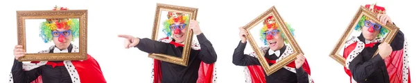 Homme d'affaires avec couronne isolé sur blanc — Photo