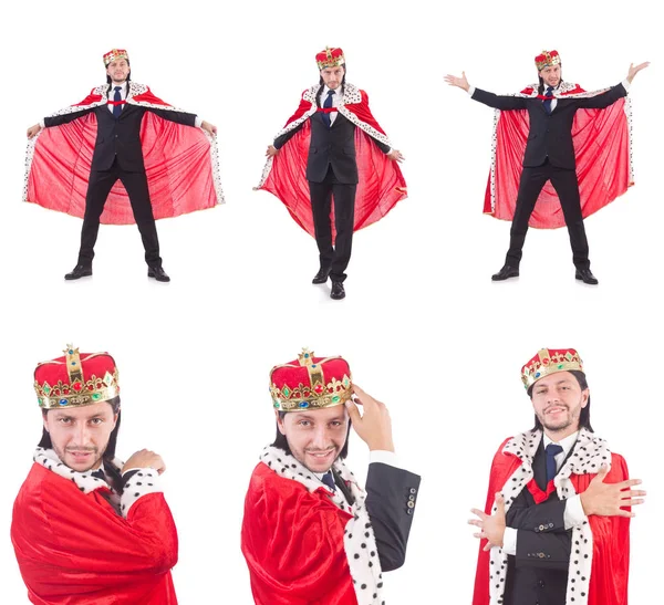 Kral işadamı beyazla izole edilmiş