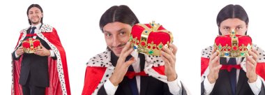 Kral işadamı beyazla izole edilmiş