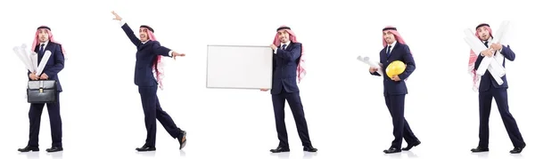 Арабський бізнесмен, ізольований на білому — стокове фото