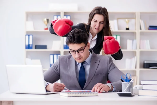 Office conflict between man and woman