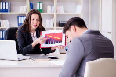 İş adamıyla iş kadını arasındaki iş görüşmesi