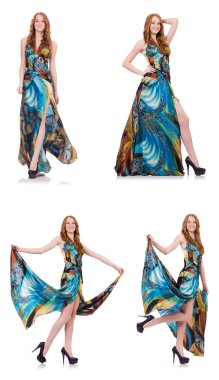 beyaz izole güzel bir elbise modeli