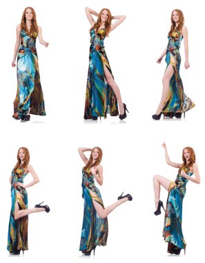 beyaz izole güzel bir elbise modeli