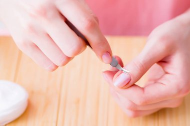 Güzellik ürünleri tırnak bakım araçları pedikür yakın çekim