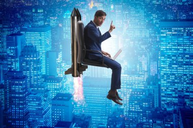 Kariyer gelişimi konseptinde iş adamı