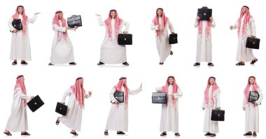 Arap adam beyaz arka plan üzerinde izole