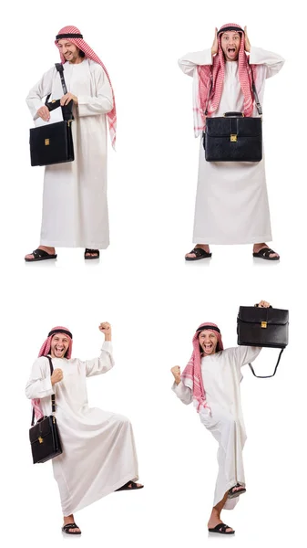Hombre árabe aislado sobre fondo blanco — Foto de Stock