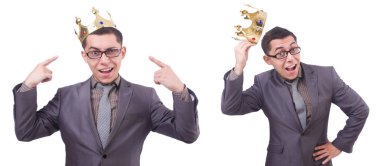 Kral işadamı beyazla izole edilmiş