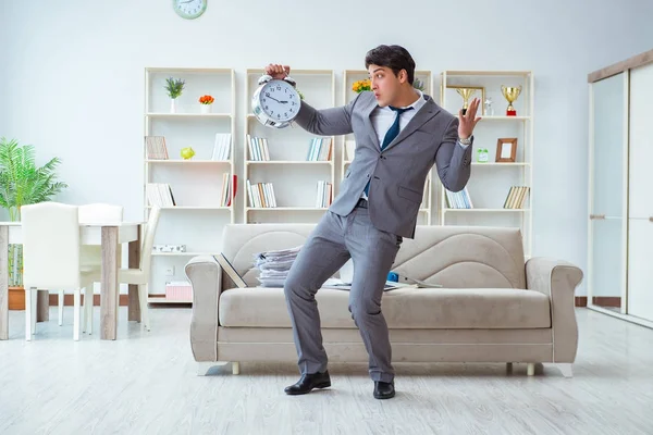 Businessman happy meeting his deadlines