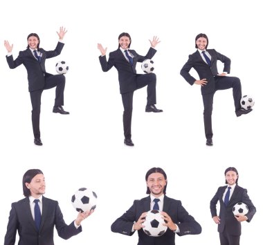 Futbolcu beyaz tenli adam.