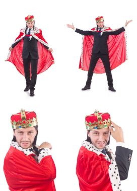 Kral işadamı beyazla izole edilmiş