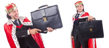 Kral işadamı beyazla izole edilmiş