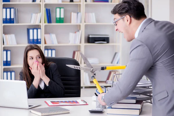 Office conflict between man and woman