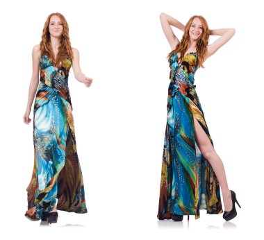 beyaz izole güzel bir elbise modeli