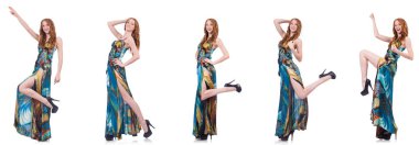 beyaz izole güzel bir elbise modeli