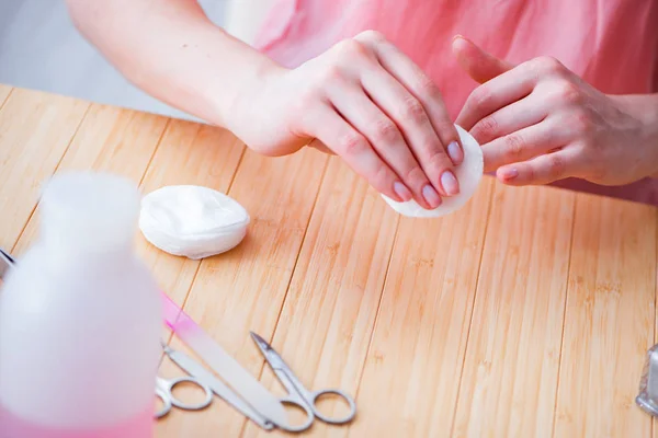 Produtos de beleza nail care tools pedicure closeup — Fotografia de Stock